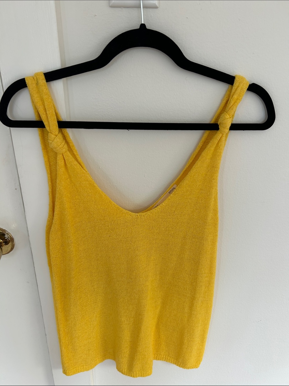 SFERRA Bright Yellow Knit Tank Top
